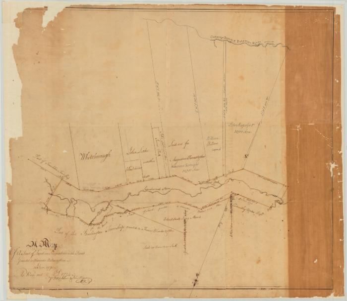 Map of a tract of land on Susquehanna river granted to Alexander Wallace and others. Map #344