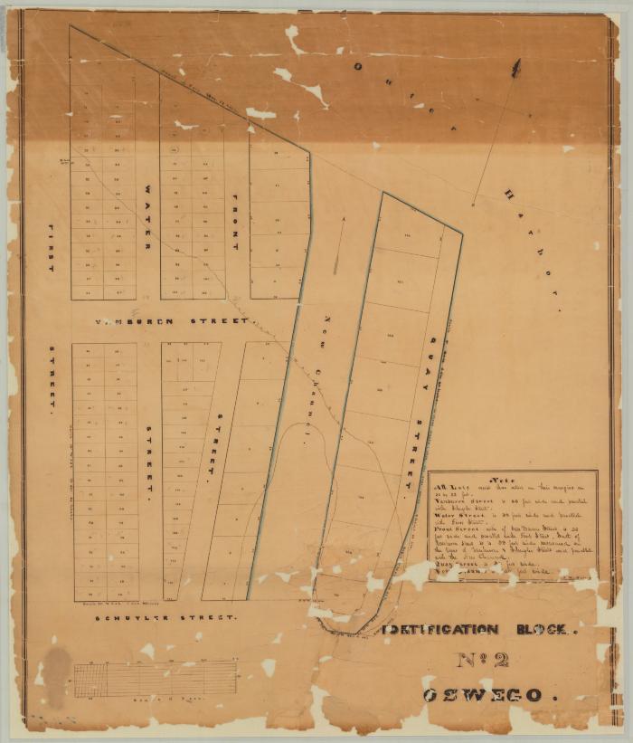 Map of Fortification Block No. 2. Oswego. Map #335