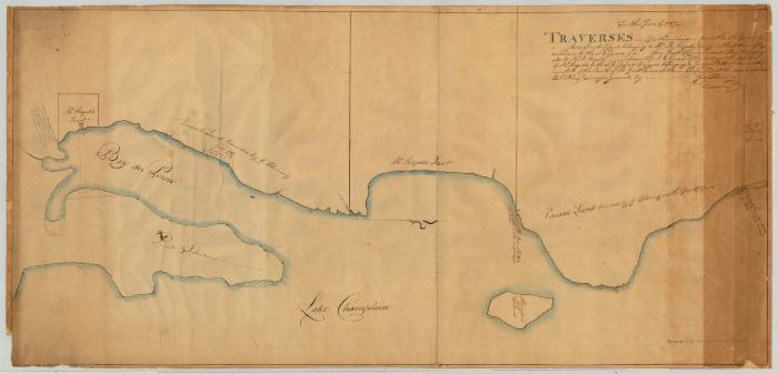 Map of the Traverses on Lake Champlain. Map #397