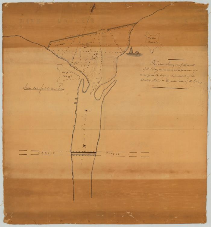 Map of Oswego Harbour. Map #319