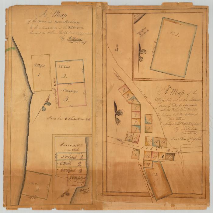 Map of the village laid out at the settlement commonly called Geddes' Works. Map #407