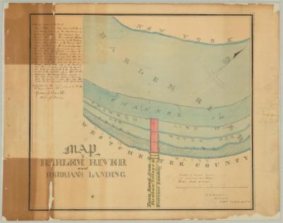 Harlem river at Berrian's Landing. Westchester County. Map #473