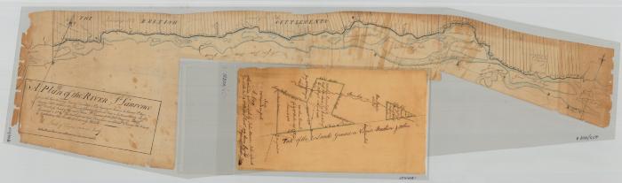 Plan of the River St. Lawrence and map of 500 acres of land on Beaver Kill. Maps #408A and #408B