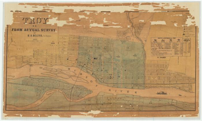 The city of Troy, 1845. Map #480