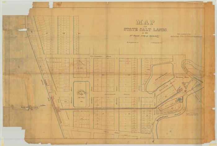 Map of New York State Salt Lands. 3rd ward, Syracuse. Map #477