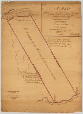 Map of 35,078 acres of land ordered to be surveyed for Peter Van Brugh Livingston. Map #413