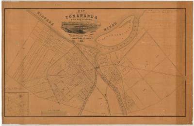 Map of the Village of Tonawanda in the Counties of Erie and Niagara. Map #468