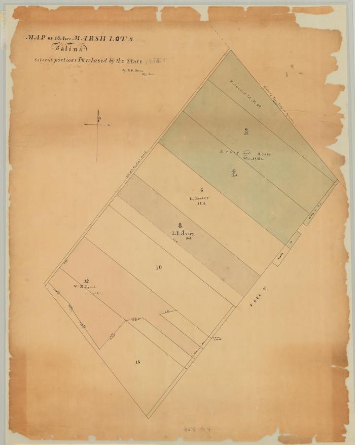 Map of 15 Acre Marsh Lots, Salina. Map #456A