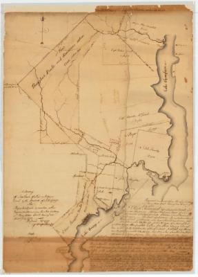 Map of Two Tracts of land on Putman's Creek and the West side of Lake George. Map #460