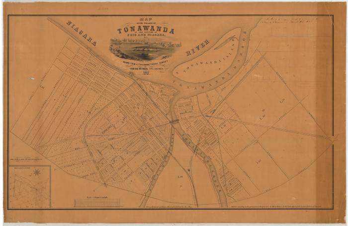 Map of the Village of Tonawanda in the Counties of Erie and Niagara. Map #468