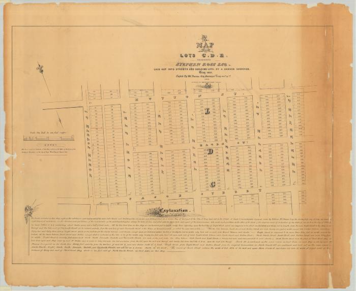 Map of Lots C. D. and E. belonging to Stephen Ross, Esq. Map #444