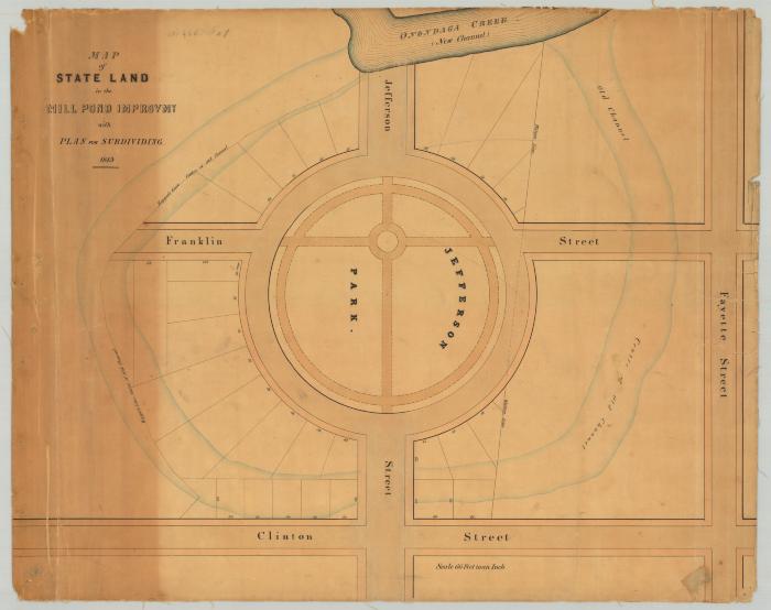 Map of State Land in the Mill Pond Improvement. Map #446A