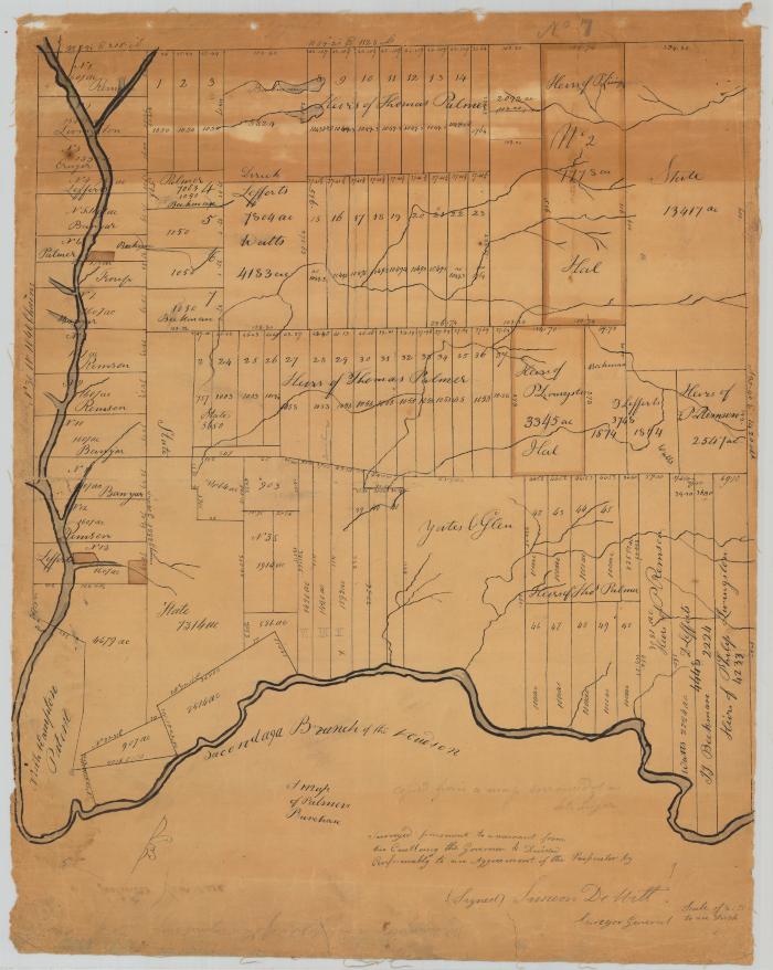 Palmer's Perchase in Hamilton, Warren and Saratoga Counties. Map #489