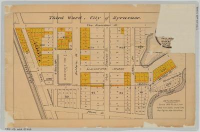 Map of Salt Lots, 3rd Ward, Syracuse. Map #497