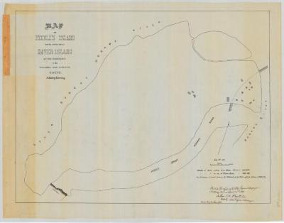 Mohawk river Confluence and Haver or Peebles island at mouth of Mohawk. Map #529B