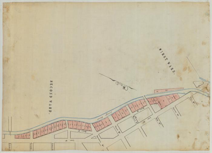 Fine Salt Lots, Syracuse. Showing 1st and 2nd Ward.  Map #530E