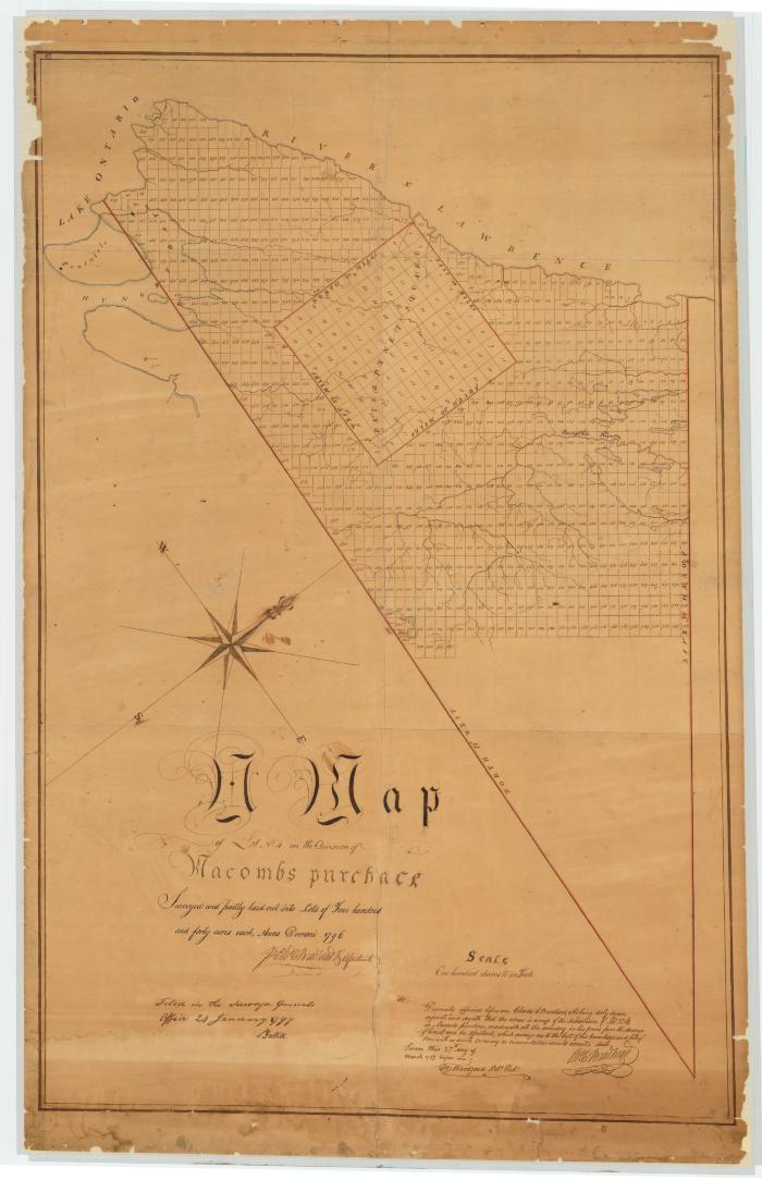 Map of Lot No. 4, in the division of Macomb's Purchase. Map #215