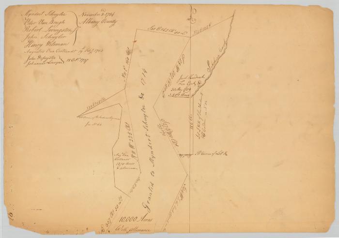 Survey of land for Myndert Schuyler, Augustus Van Courtland and J. H. Ten Eyck. Map #613