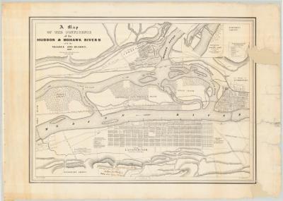 Hudson and Mohawk river Confluence and Haver or Peebles island at mouth of Mohawk. Map #529A