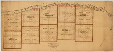 Map of the two Northern Ranges of Townships in St. Lawrence County. Map #214