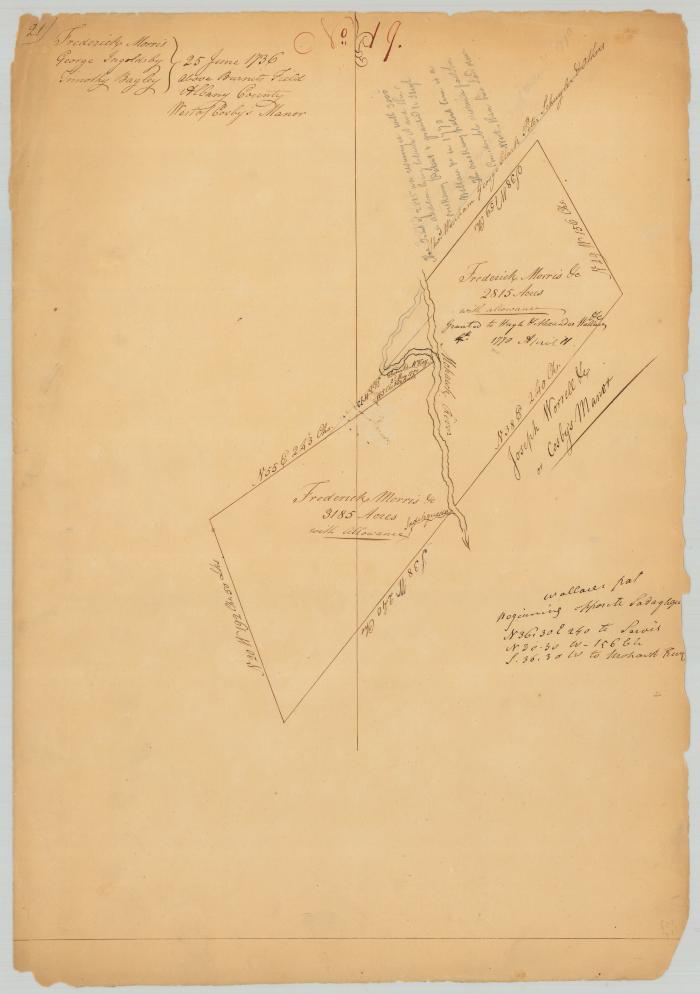 Survey of land for Fred'k Morris.  Map #619