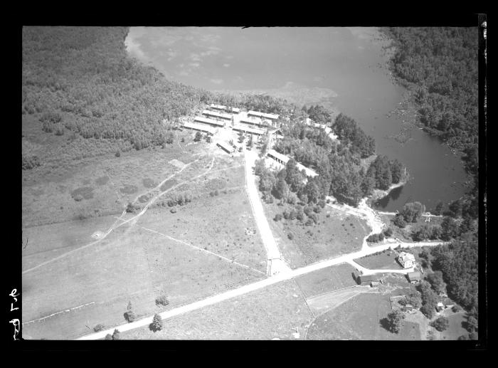 Warrensburg CCC Camp Aerial View; Narrowburg, N.Y., Aerial View CCC Camp