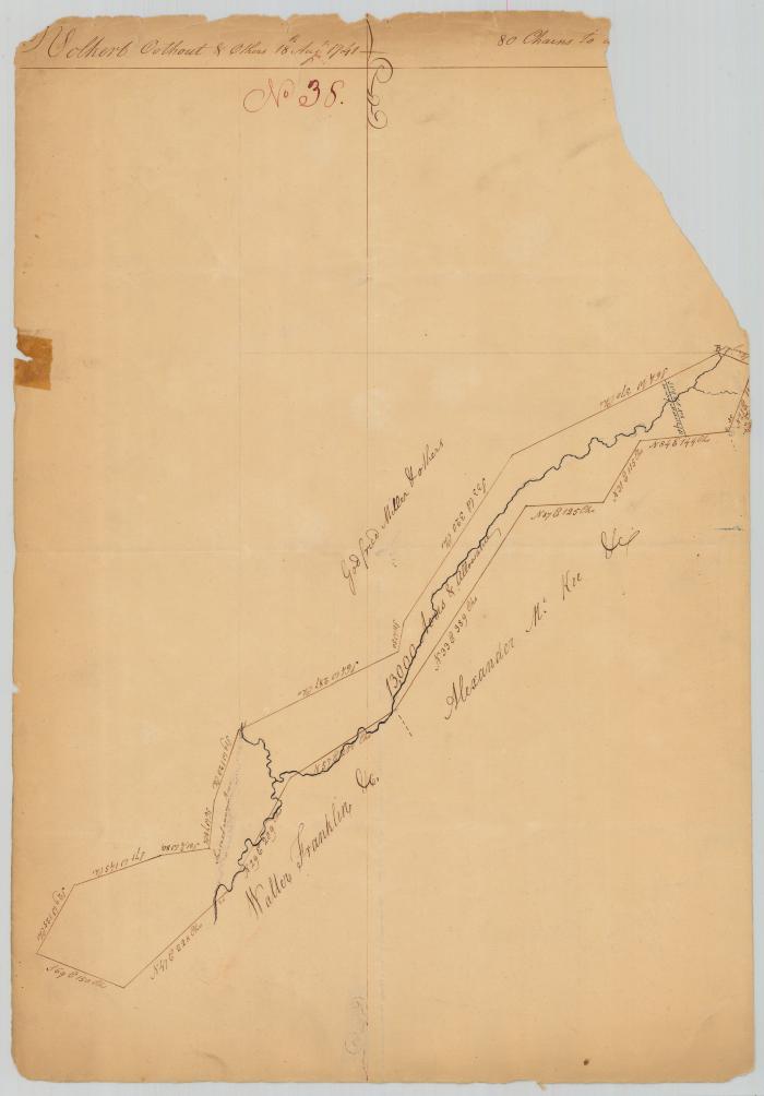 Survey of land for Volkert Oothout and others. 1741.  Map #636