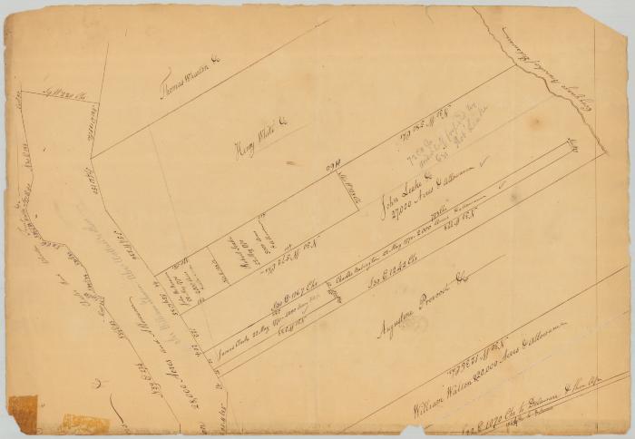 Lands of Sir William Johnson and others, on the Tianaderha branch of the Delaware and Susquehanna. (1770). Map #661B