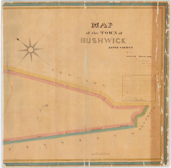 Map of the Town of Bushwick, Kings County, L. I. Map #391B