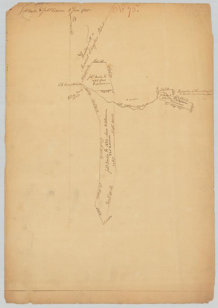 Survey of land for John Becker and J. Eckerson near Huntersfield. Map #682