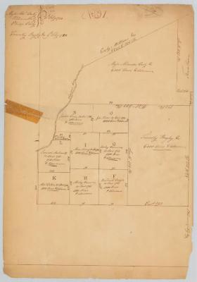 Survey of land for Timothy Bagley, Alex Cosby and others. 1738. Map #628