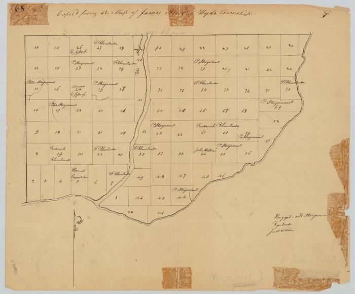 Map of allotment of Hyde township, Warren county. Map #676