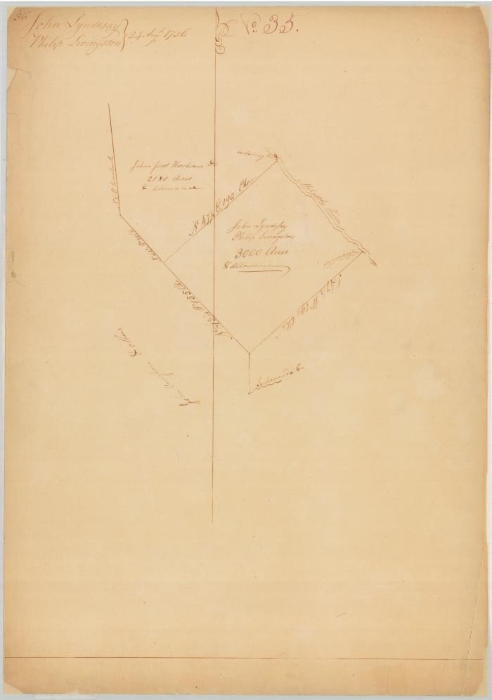 Survey of land for Philip Livingston and John Lindesay. Map #633