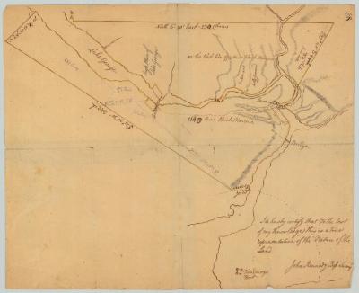 Map of lands adjoining Lake George near Fort Ticonderoga. Map #673