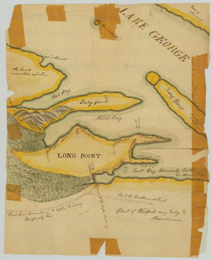 Map of Long Point on Lake George. Warren County.  Map #672