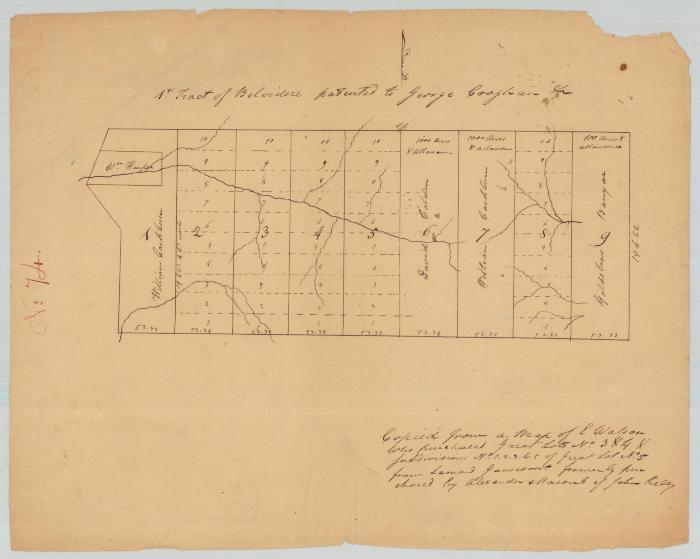 Map of first tract of Belvidere of George Croghan's Patent, Otsego county. Map #680
