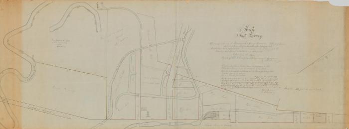 Map of unoccupied lands on the Onondaga Salt Springs Reservation. Village of Salina. Map #448