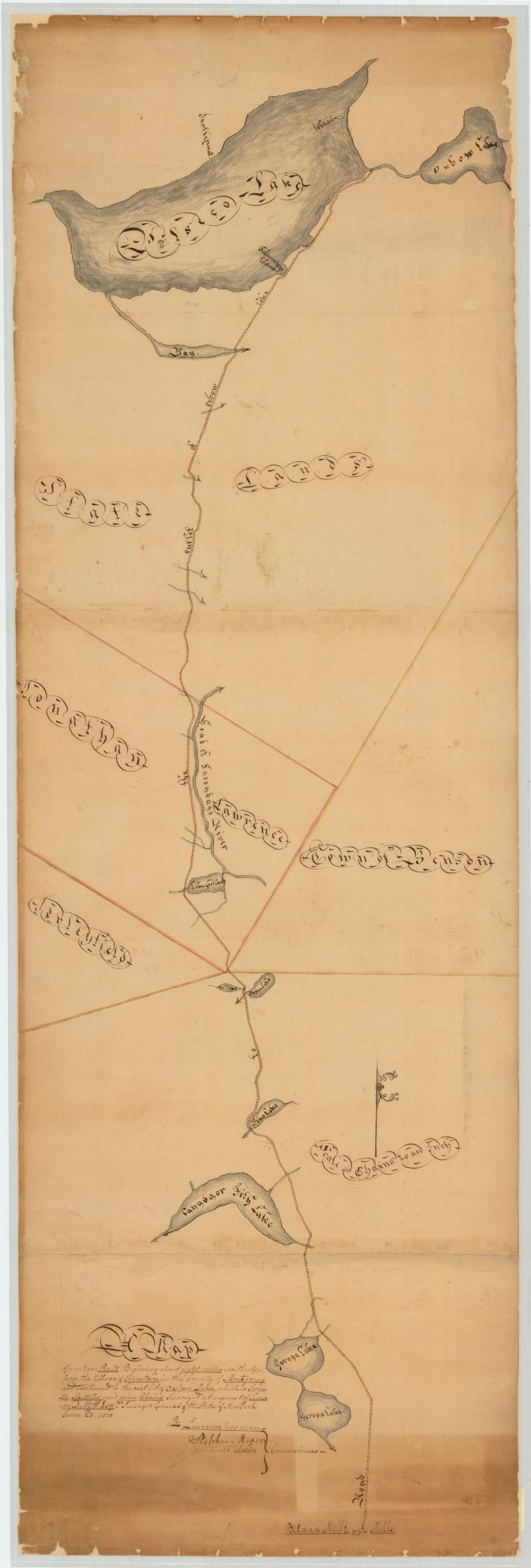 Map of a certain road beginning about eight miles northerly and from the Village of Johnstown. Map #378