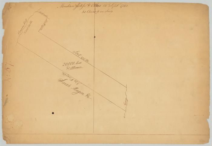 Survey of land for Abraham Lott, Jr.; 20,000 acres.  Map #657