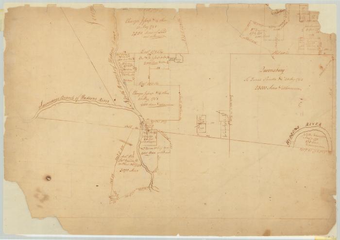 Lands between Lake George and Hudson river showing Dartmouth Patent, Township of Hyde and Queensbury. Map #668