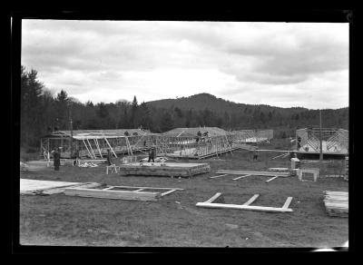 General View of the Barracks Being Erected at the CCC Camp at Barnum Pond Near Paul Smith's