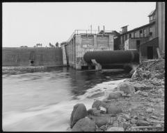 Paper Making: Power Dam of Schroon River Pulp and Paper Company from Below