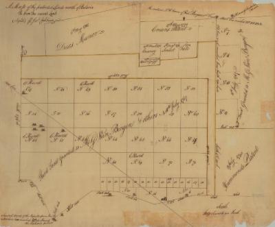 Map of Van Bergen's Third Tract and adjacent lands; also Dies's Manor. Map #760