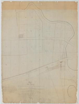 Map of unoccupied lands on the Onondaga Salt Springs Reservation. Syracuse and Salina. Map #449