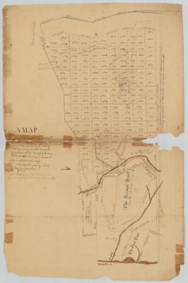 Map of Pittstown, Rensselaer county, granted to Isaac Sawyer. Map #758 