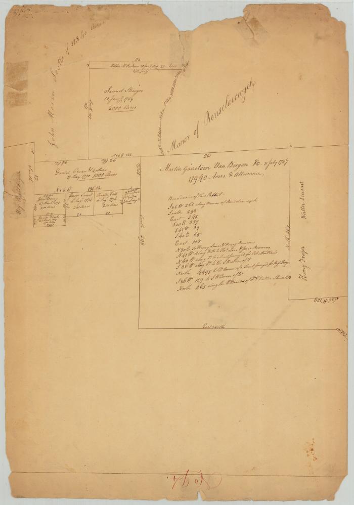 Patent of Martin Garretson Van Buren; July, 1767; 17,940 acres and various other persons adjoining. Map #706