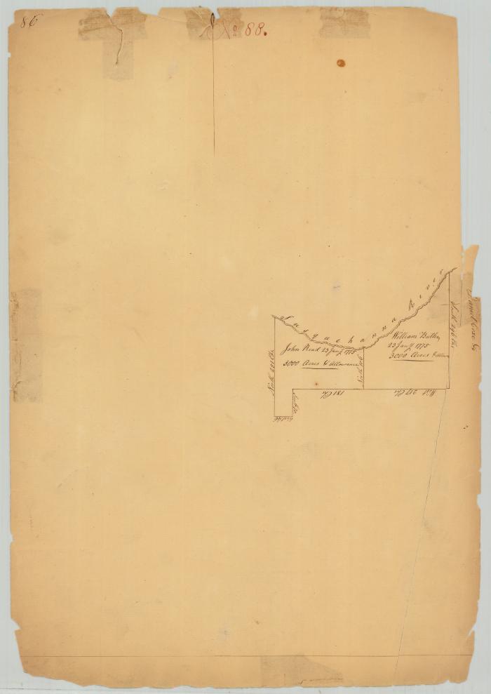 Survey of land for John Read, 3,000 acres and Wm. Butler, 3,000 acres. Map #700