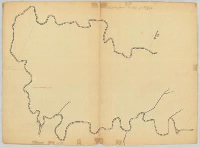 Delaware river, copied from a map by Metcalfe. Map #725