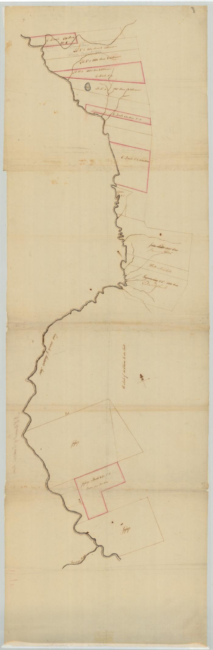 Map of Land on upper Hudson river. Map #694