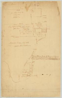 Survey of land for Alex Turner, 25,000 acres, on the Batten kill, and various others adjoining. Map #717